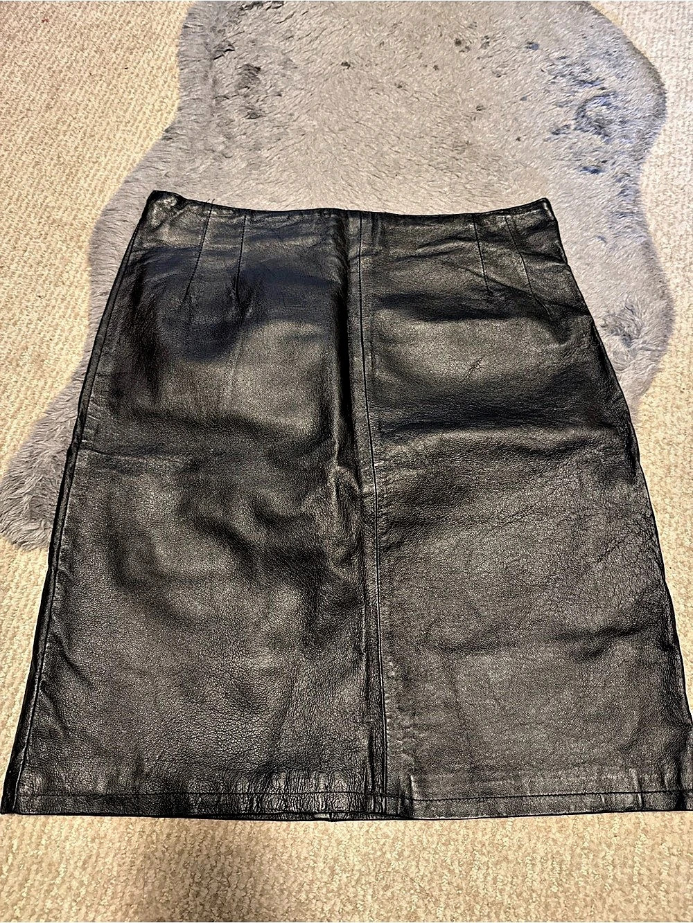 CLIO Women's Leather Mini Skirt Size Medium